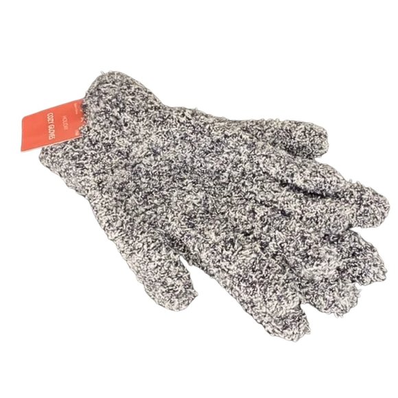 NWT Grey Fuzzy Gloves - Picture 1 of 3